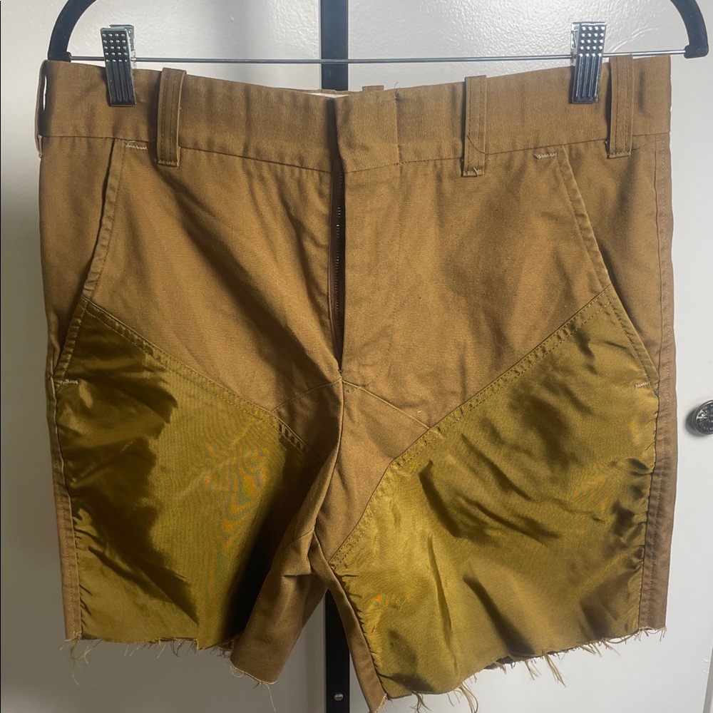 Men's Tan and Brown Shorts